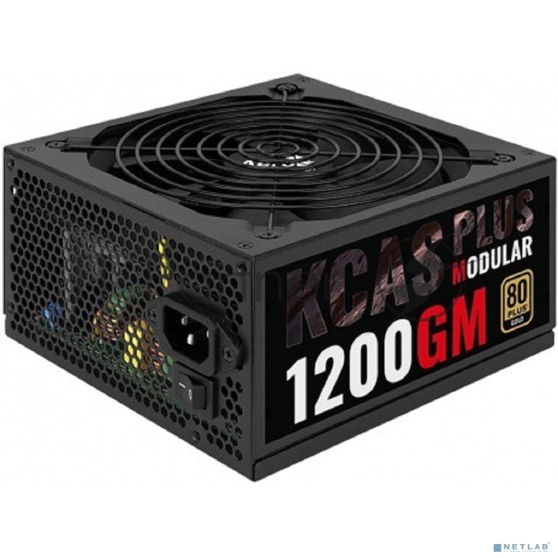 Блок питания Aerocool / Formula KCAS PLUS 1200GM V2, 1200Вт, 80 PLUS Gold, модульный, 140мм, черный