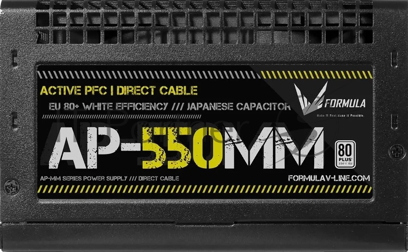 Блок питания Aerocool / Formula ATX 550W AP-550ММ 80 PLUS WHITE (20+4pin) APFC 120мм fan 6xSATA RTL