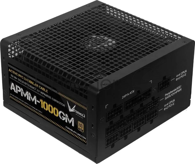 Блок питания Aerocool / Formula ATX 1000W APMM-1000GM Gen.5 80 PLUS gold (20+4pin) APFC 120мм fan 8xSATA Cab Manag RTL